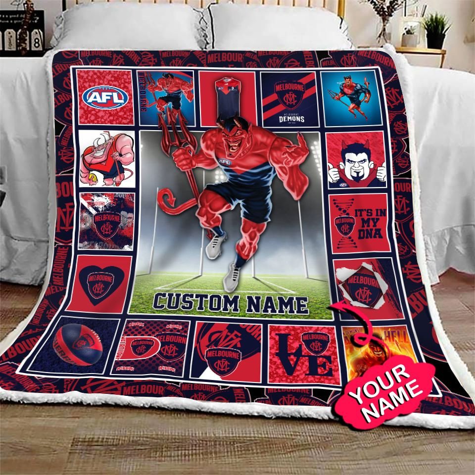 melbourne-football-club-quilt-blanket-afl-quilt-blanket-mascot-personalized