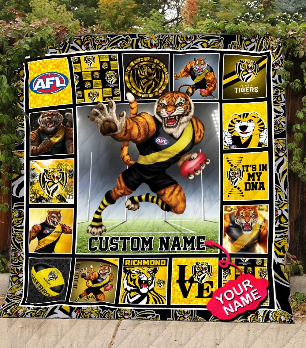 richmond-football-club-quilt-blanket-afl-quilt-blanket-mascot-personalized