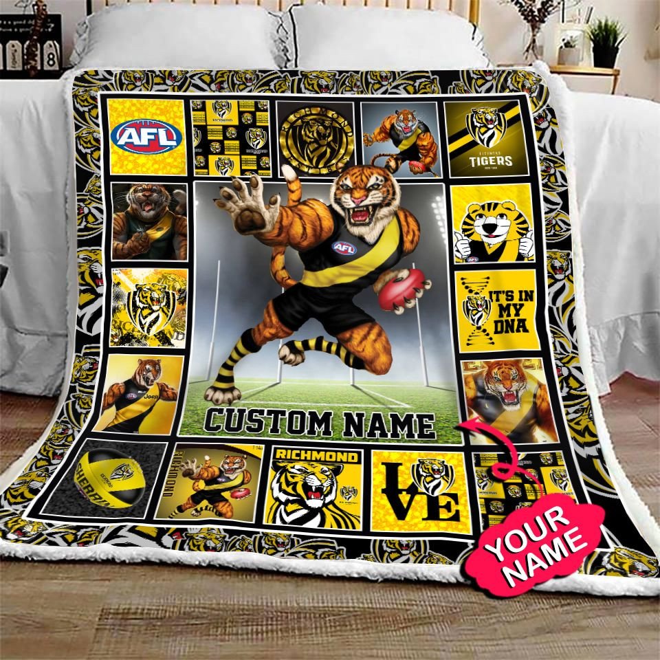 richmond-football-club-quilt-blanket-afl-quilt-blanket-mascot-personalized