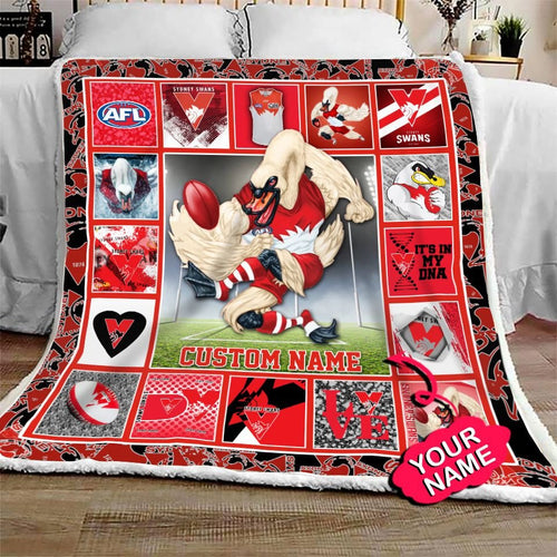 sydney-swans-quilt-blanket-afl-quilt-blanket-mascot-personalized