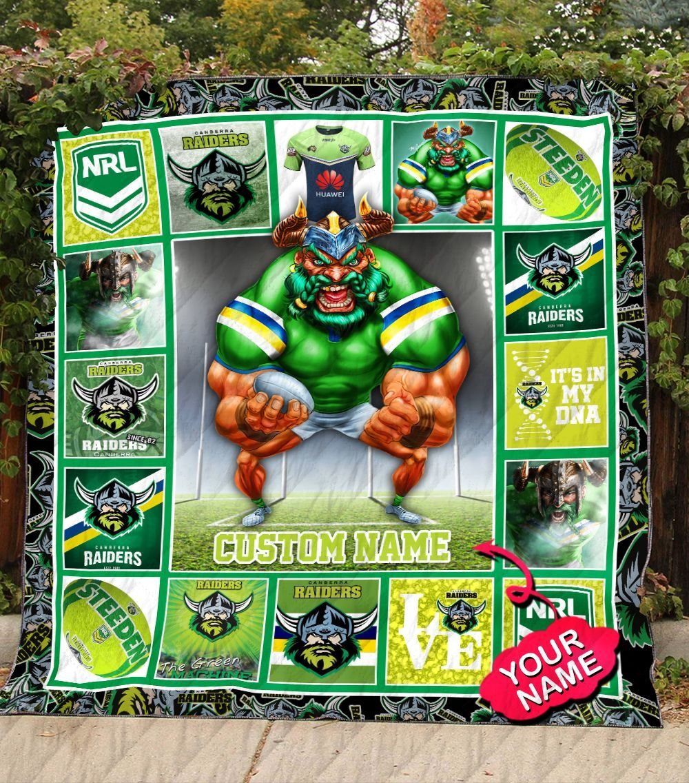canberra-raiders-quilt-blanket-nrl-quilt-blanket-mascot-personalized