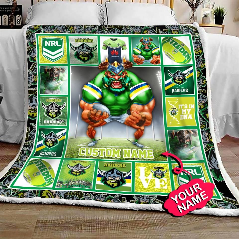 canberra-raiders-quilt-blanket-nrl-quilt-blanket-mascot-personalized
