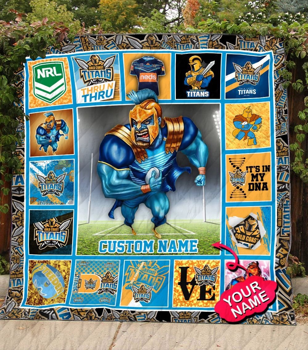 gold-coast-titans-quilt-blanket-nrl-quilt-blanket-mascot-personalized