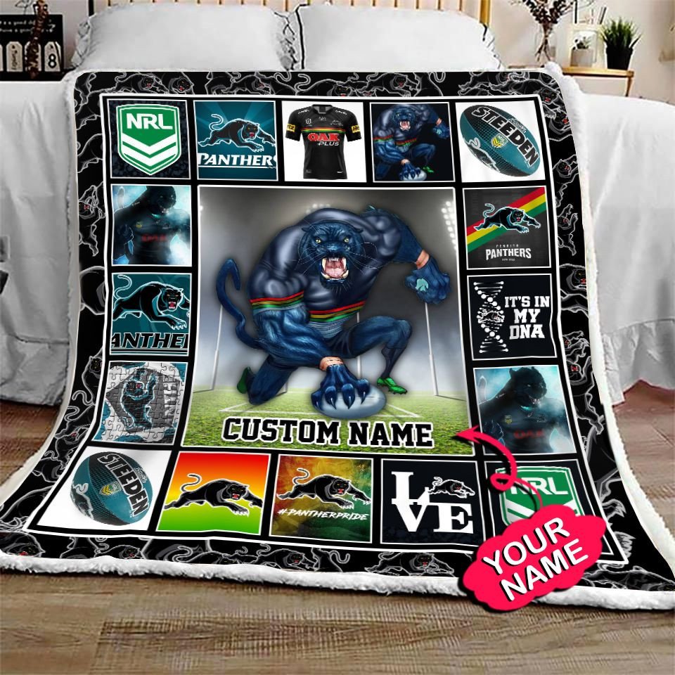 penrith-panthers-quilt-blanket-nrl-quilt-blanket-mascot-personalized