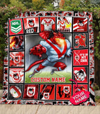 st-george-illawarra-dragons-quilt-blanket-nrl-quilt-blanket-mascot-personalized
