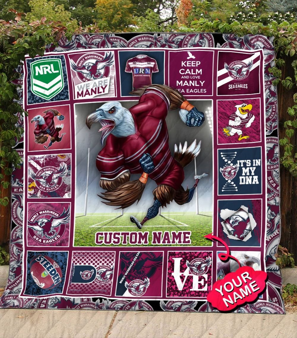 manly-warringah-sea-eagles-quilt-blanket-nrl-quilt-blanket-mascot-personalized