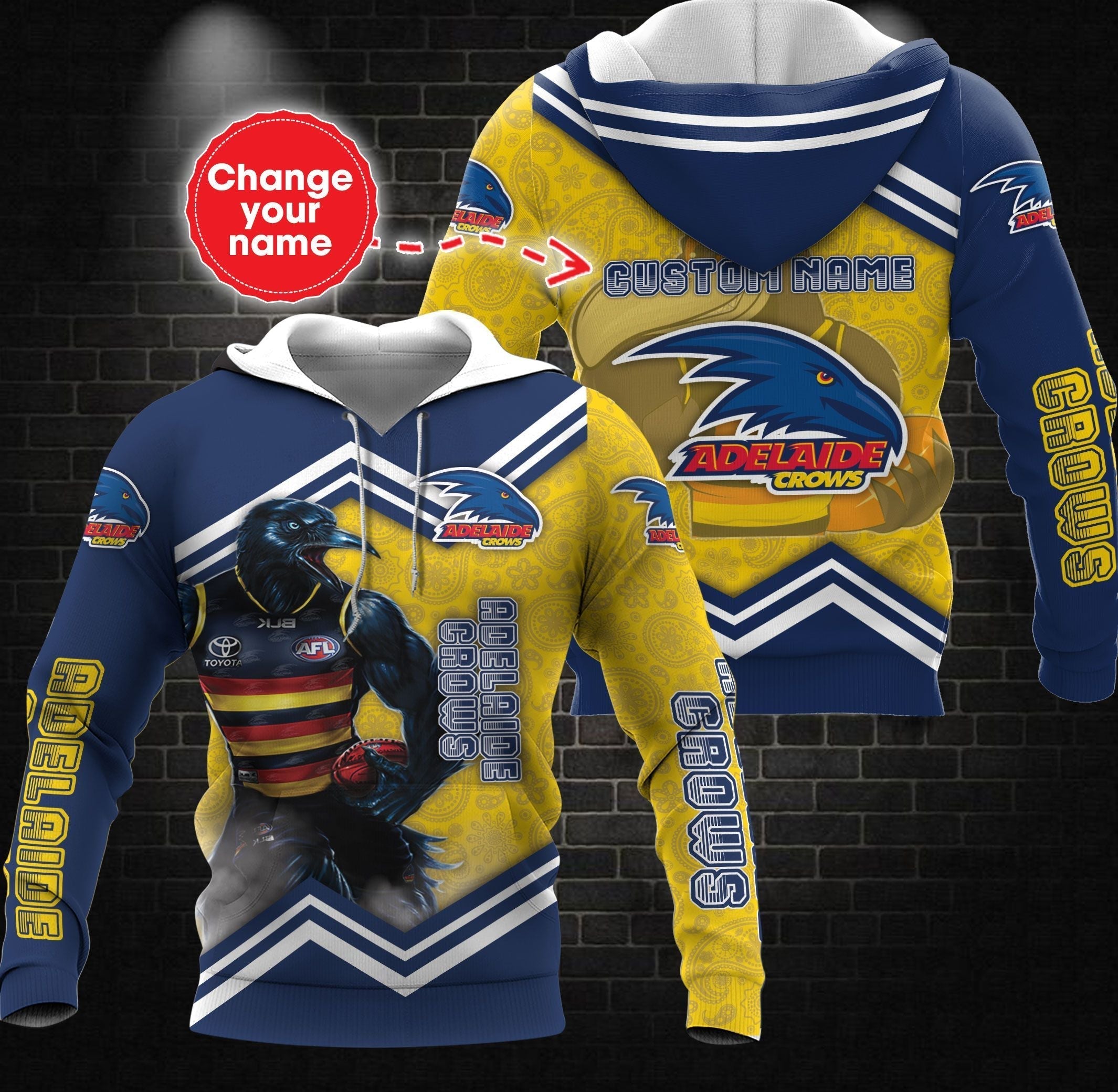 personalized-custom-3d-hoodie-adelaide-football-club-afl-mascot
