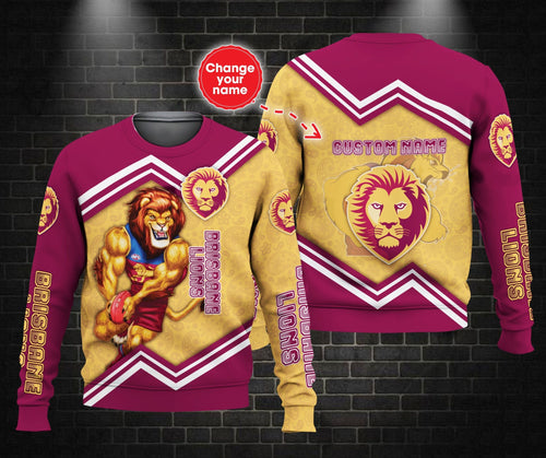 personalized-custom-3d-hoodie-brisbane-lions-afl-mascot