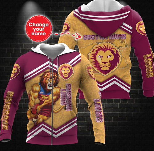 personalized-custom-3d-hoodie-brisbane-lions-afl-mascot
