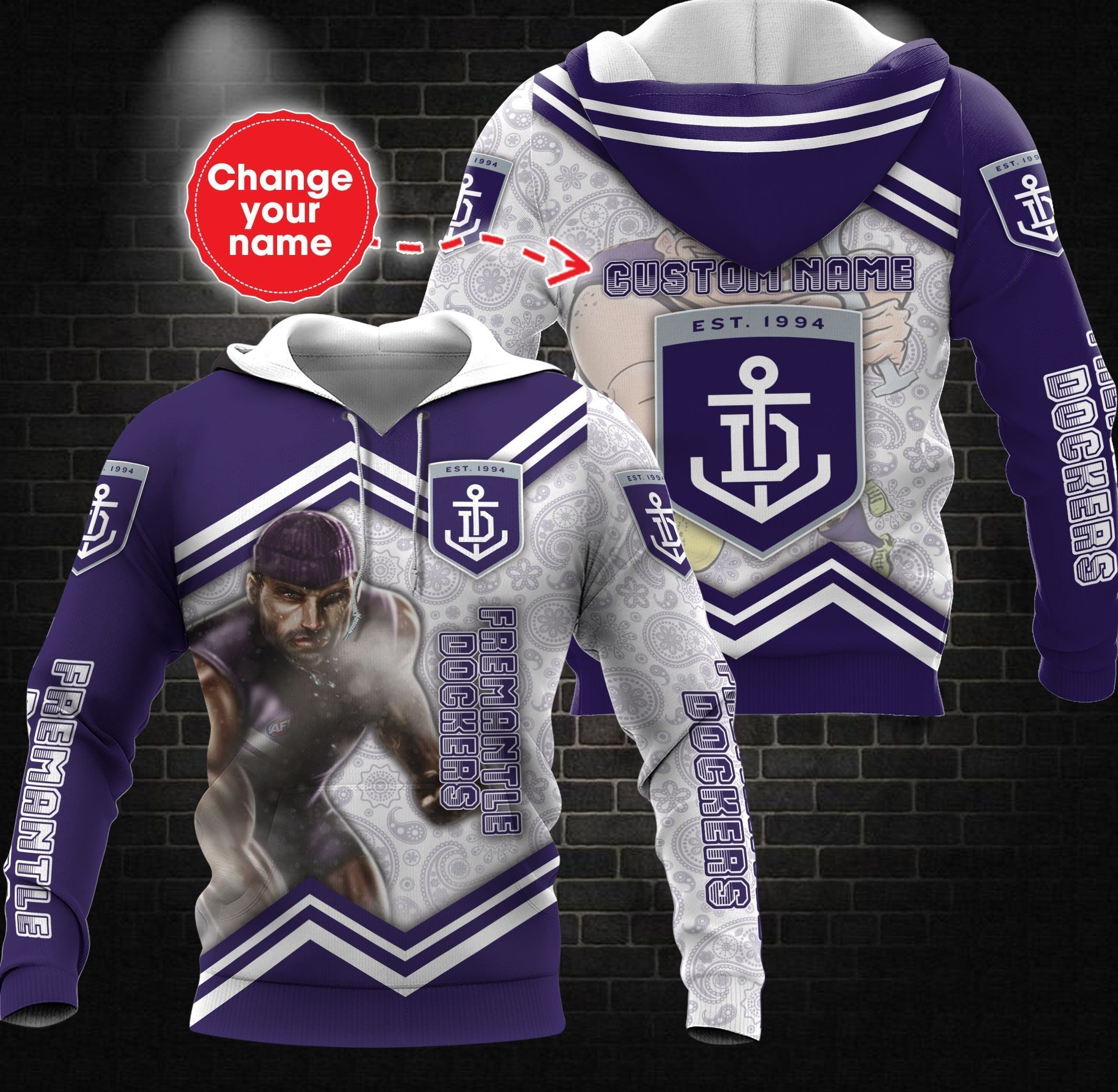 personalized-custom-3d-hoodie-fremantle-football-club-afl-mascot