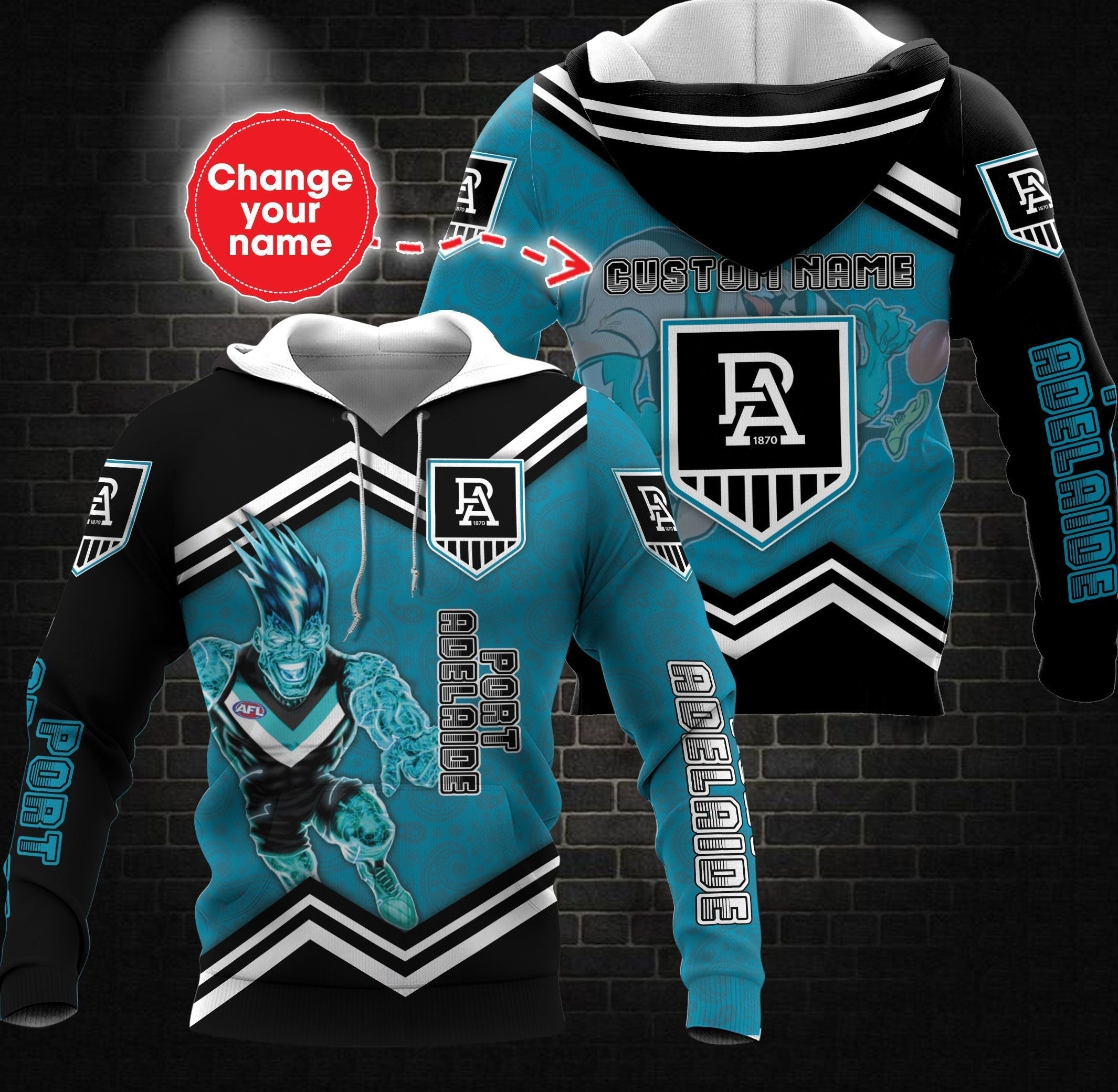 personalized-custom-3d-hoodie-port-adelaide-football-club-afl-mascot