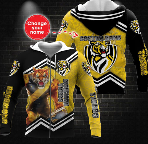personalized-custom-3d-hoodie-richmond-football-club-afl-mascot
