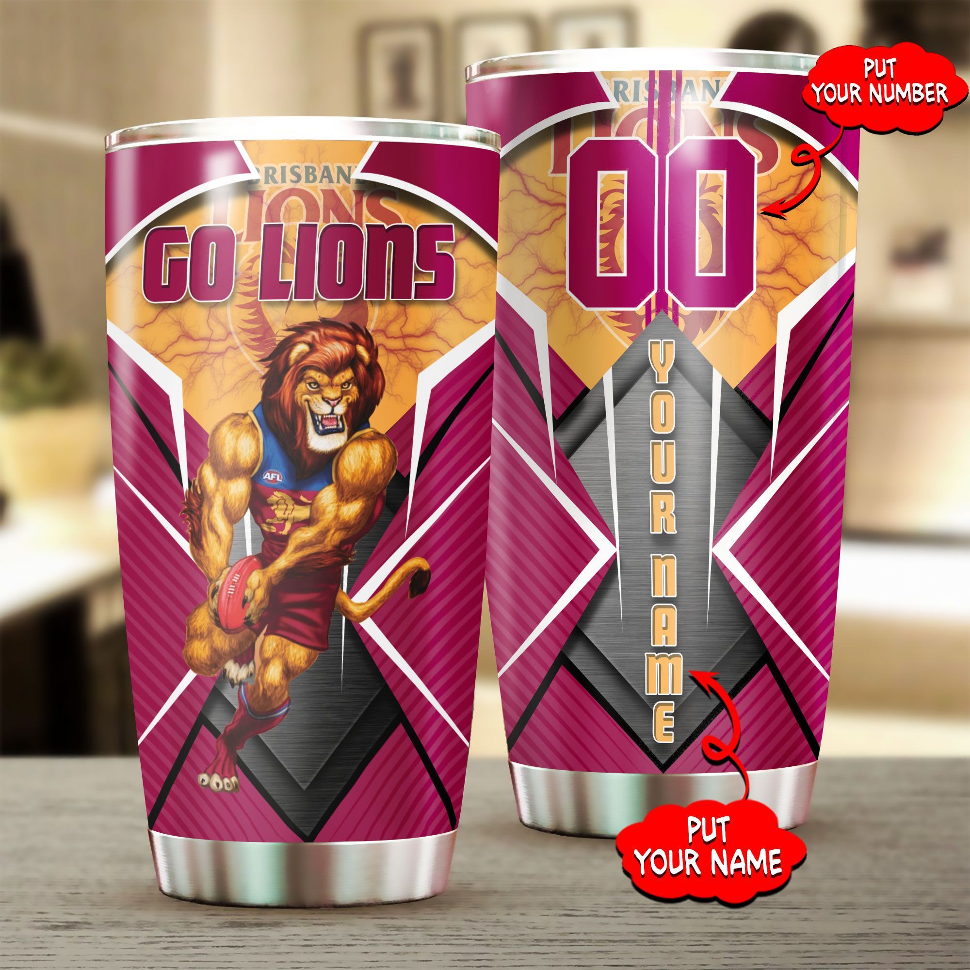 personalized-brisbane-lions-tumbler-afl-tumbler-stainless-steel-tumbler-mascot