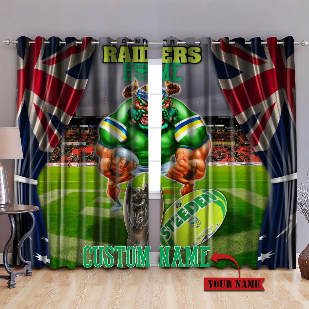 canberra-raiders-curtains-flag-mascot-stadium-nrl