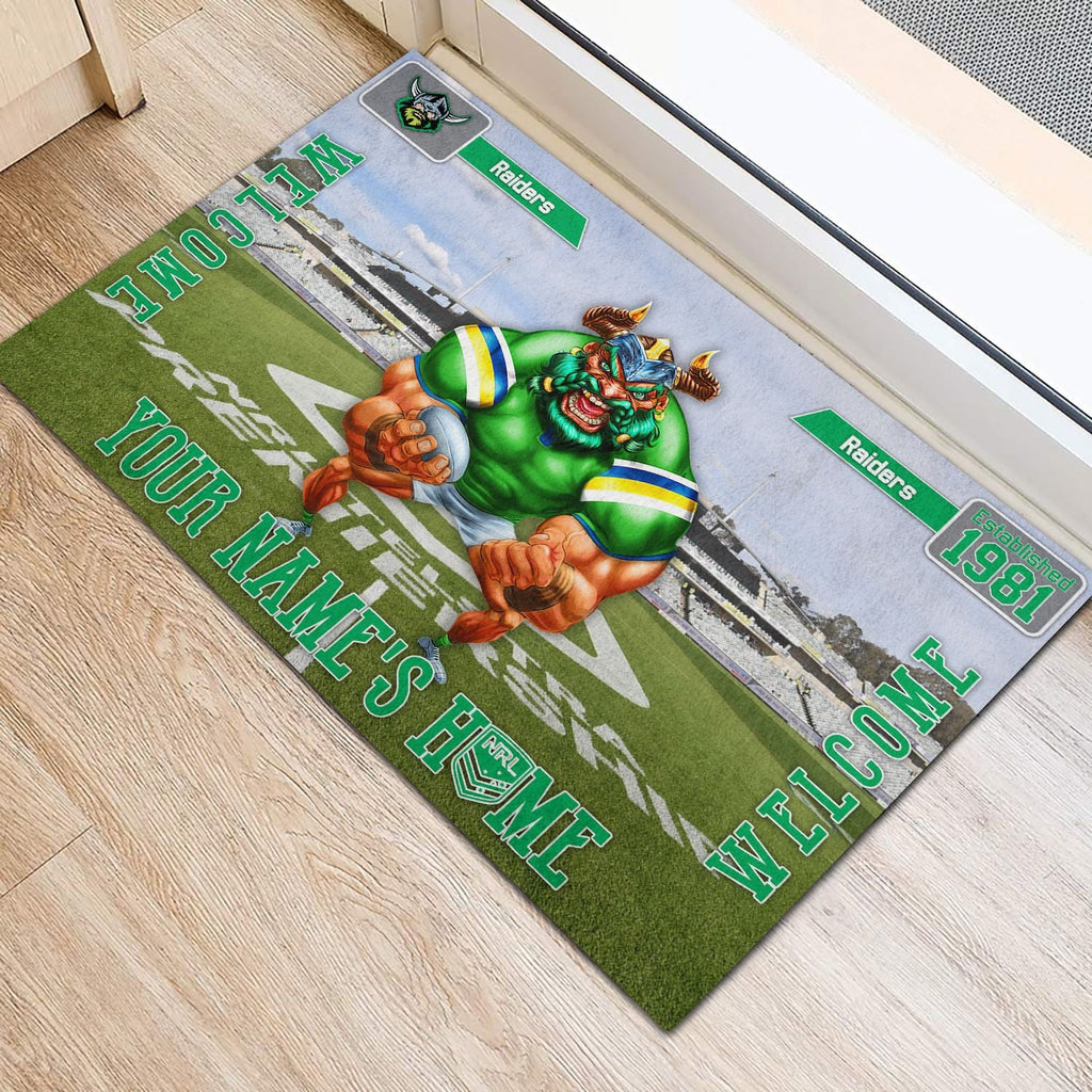 canberra-raiders-3d-mascot-personalized-welcome-to-my-home-doormat