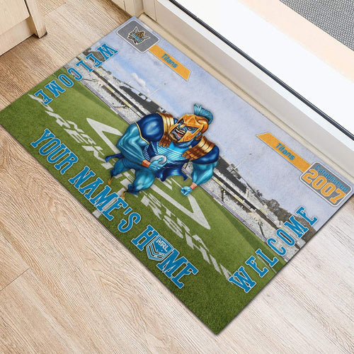 gold-coast-titans-3d-mascot-personalized-welcome-to-my-home-doormat