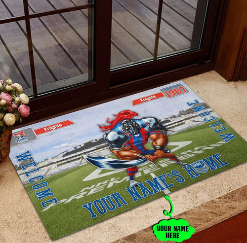 newcastle-knights-3d-mascot-personalized-welcome-to-my-home-doormat