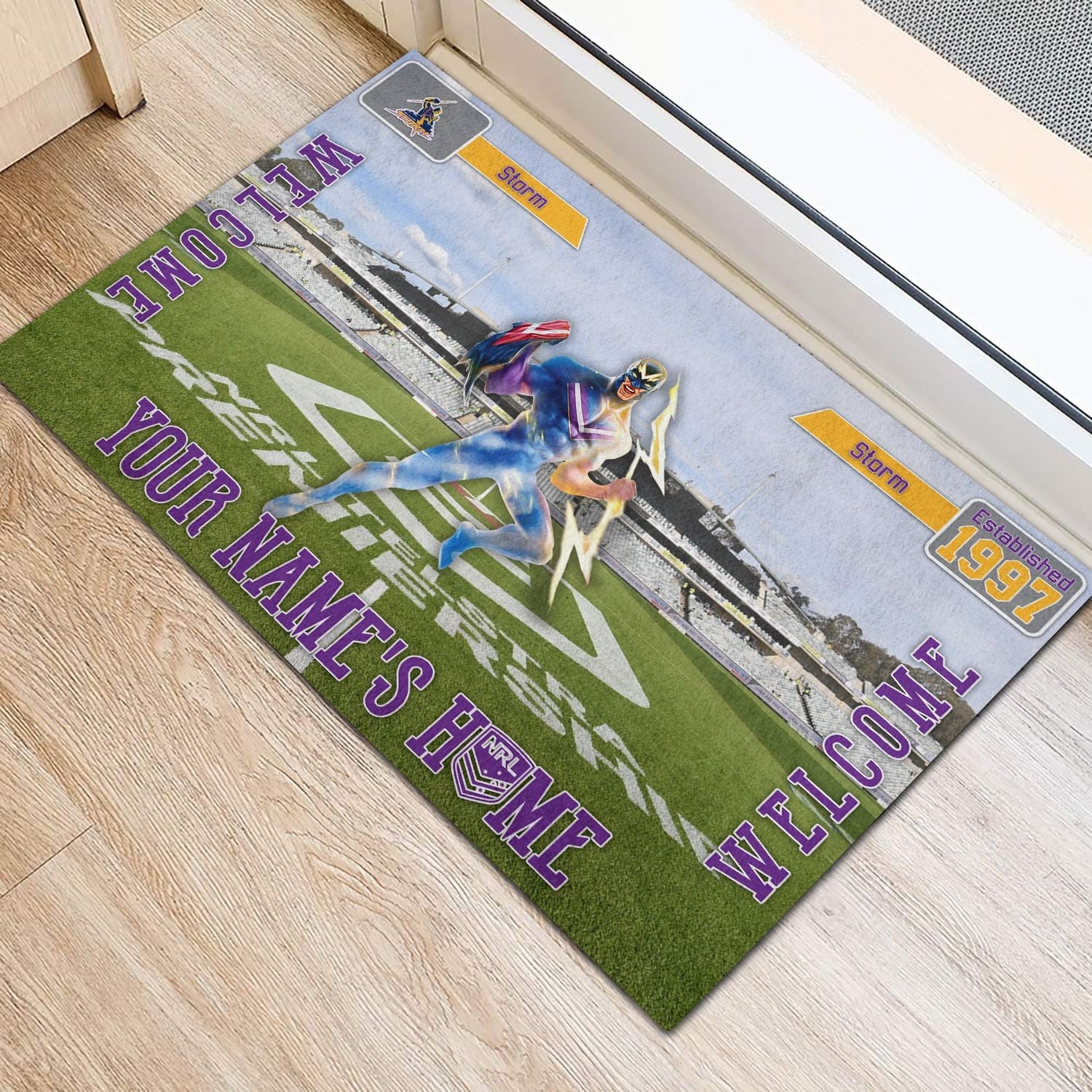 melbourne-storm-3d-mascot-personalized-welcome-to-my-home-doormat