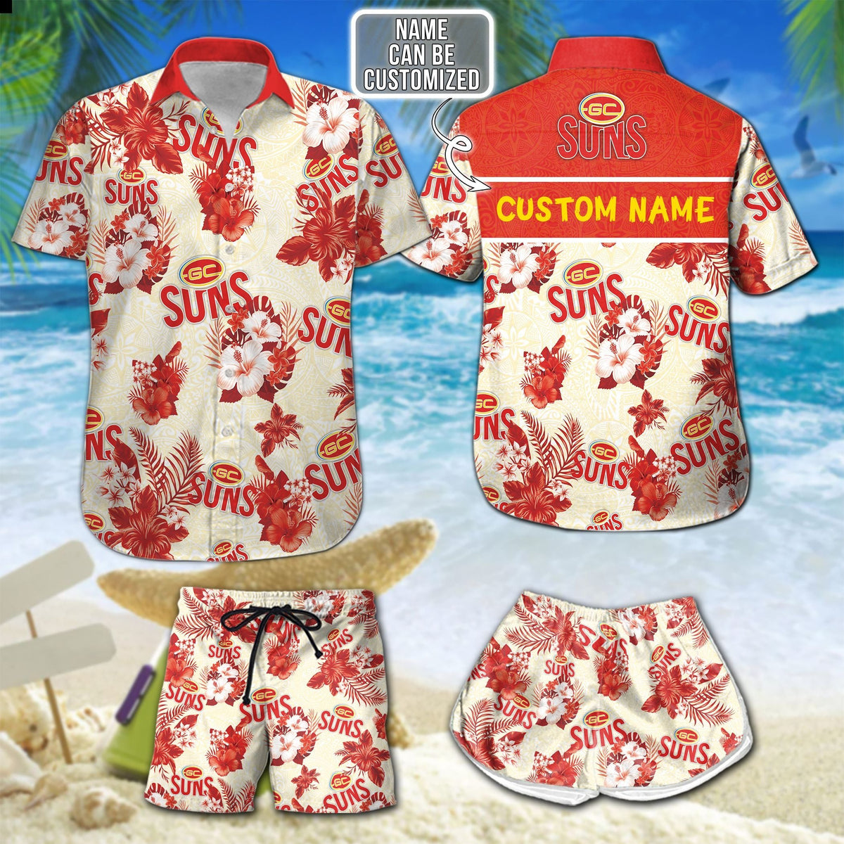 personalized-gold-coast-football-club-hawaii-shirt-and-shorts-afl-hawaii