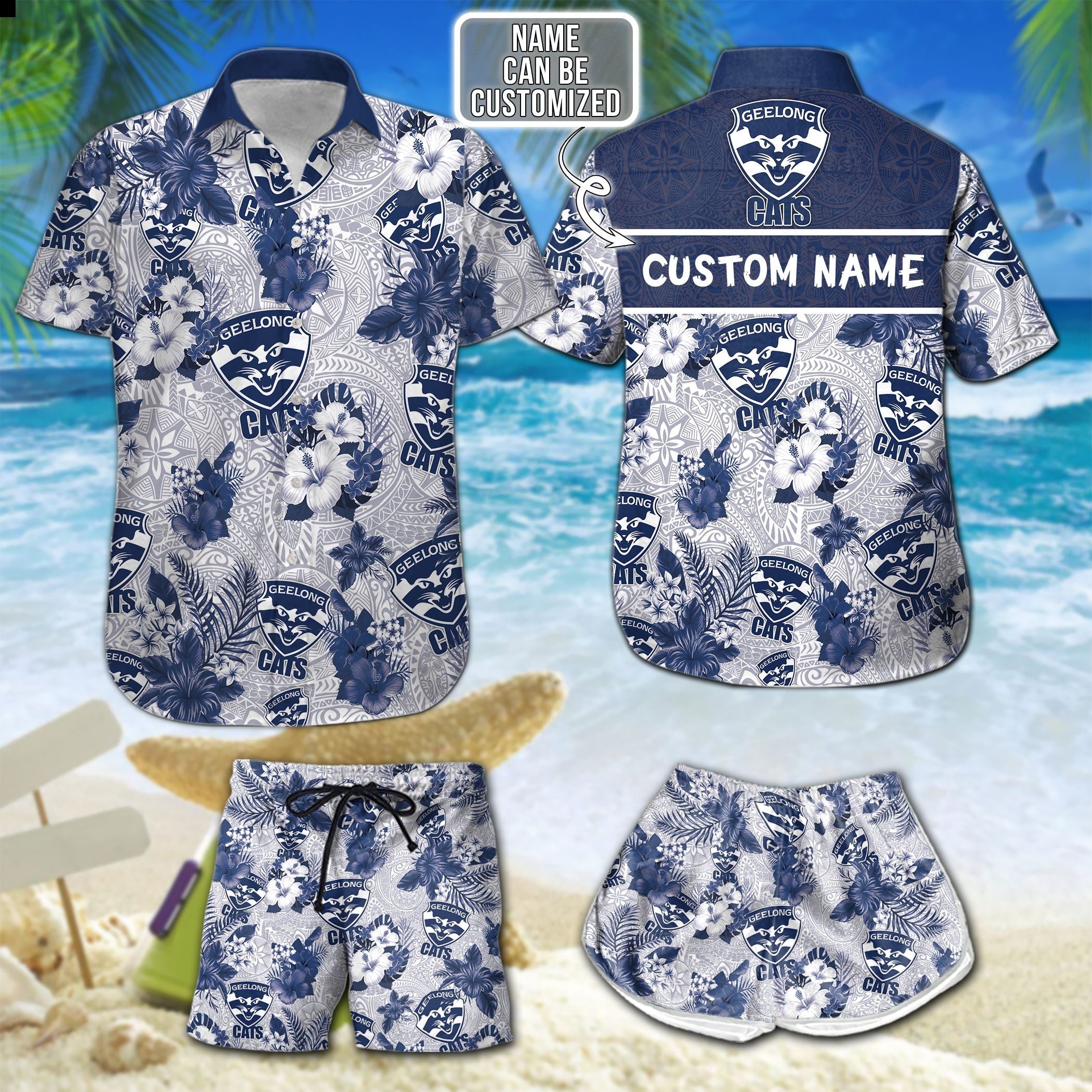 personalized-geelong-football-club-hawaii-shirt-and-shorts-afl-hawaii