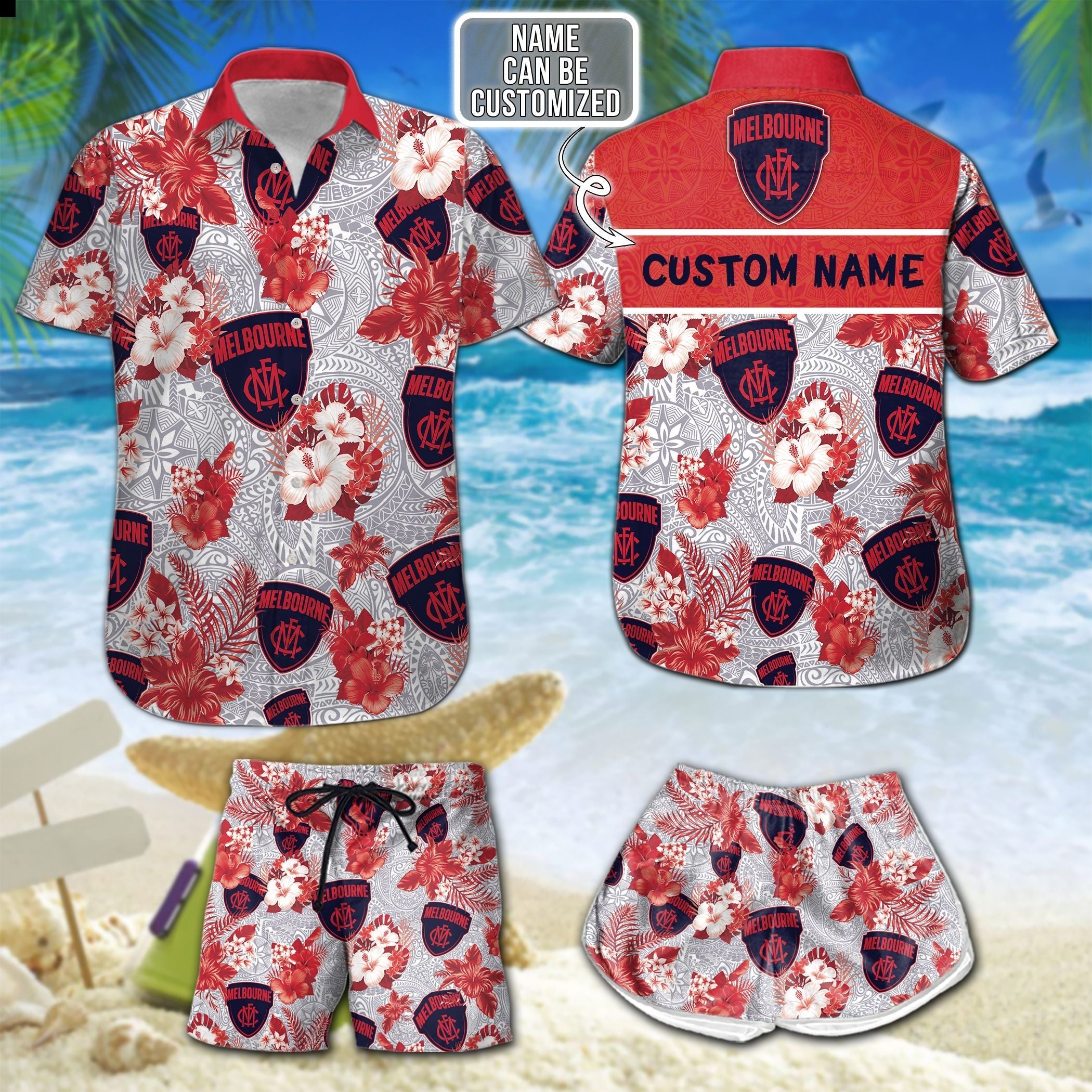 personalized-melbourne-football-club-hawaii-shirt-and-shorts-afl-hawaii