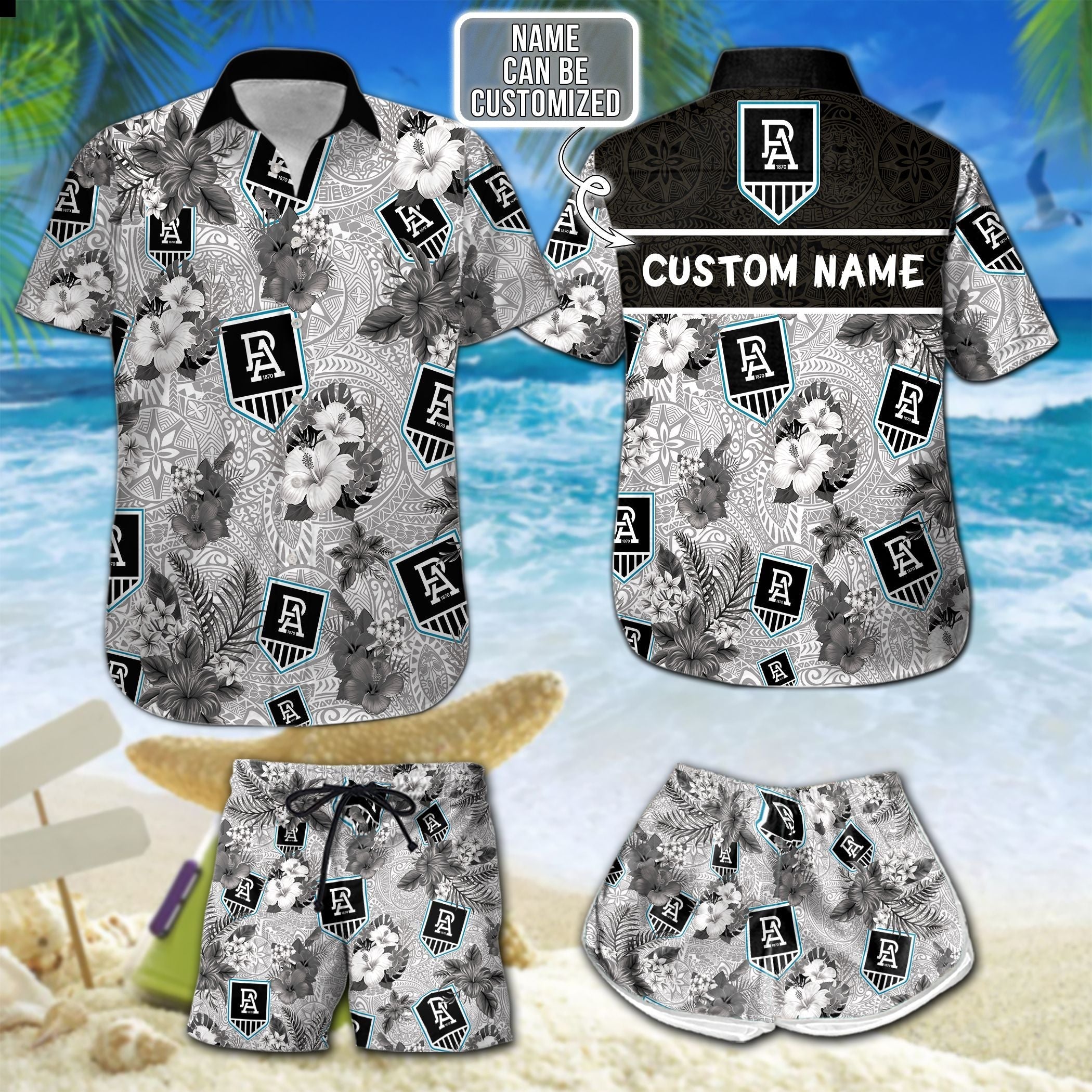 personalized-port-adelaide-football-club-hawaii-shirt-and-shorts-afl-hawaii