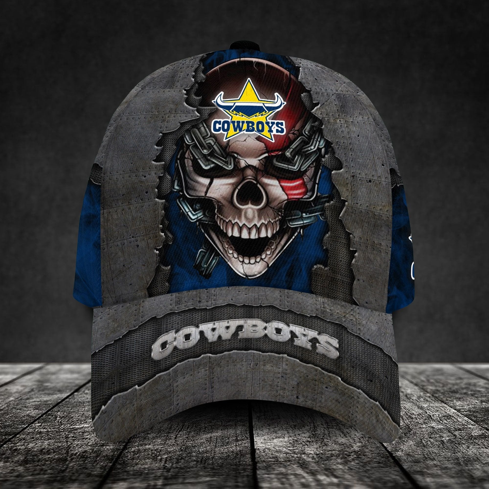 north-queensland-cowboys-3d-metal-skull-personalized-classic-cap-02
