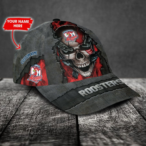 sydney-roosters-3d-metal-skull-personalized-classic-cap-02