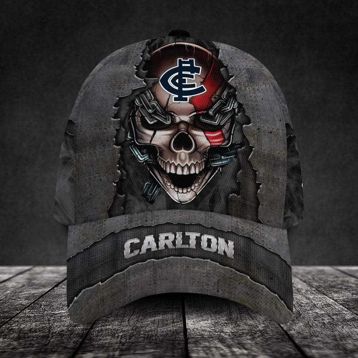carlton-football-club-3d-metal-skull-personalized-classic-cap-02