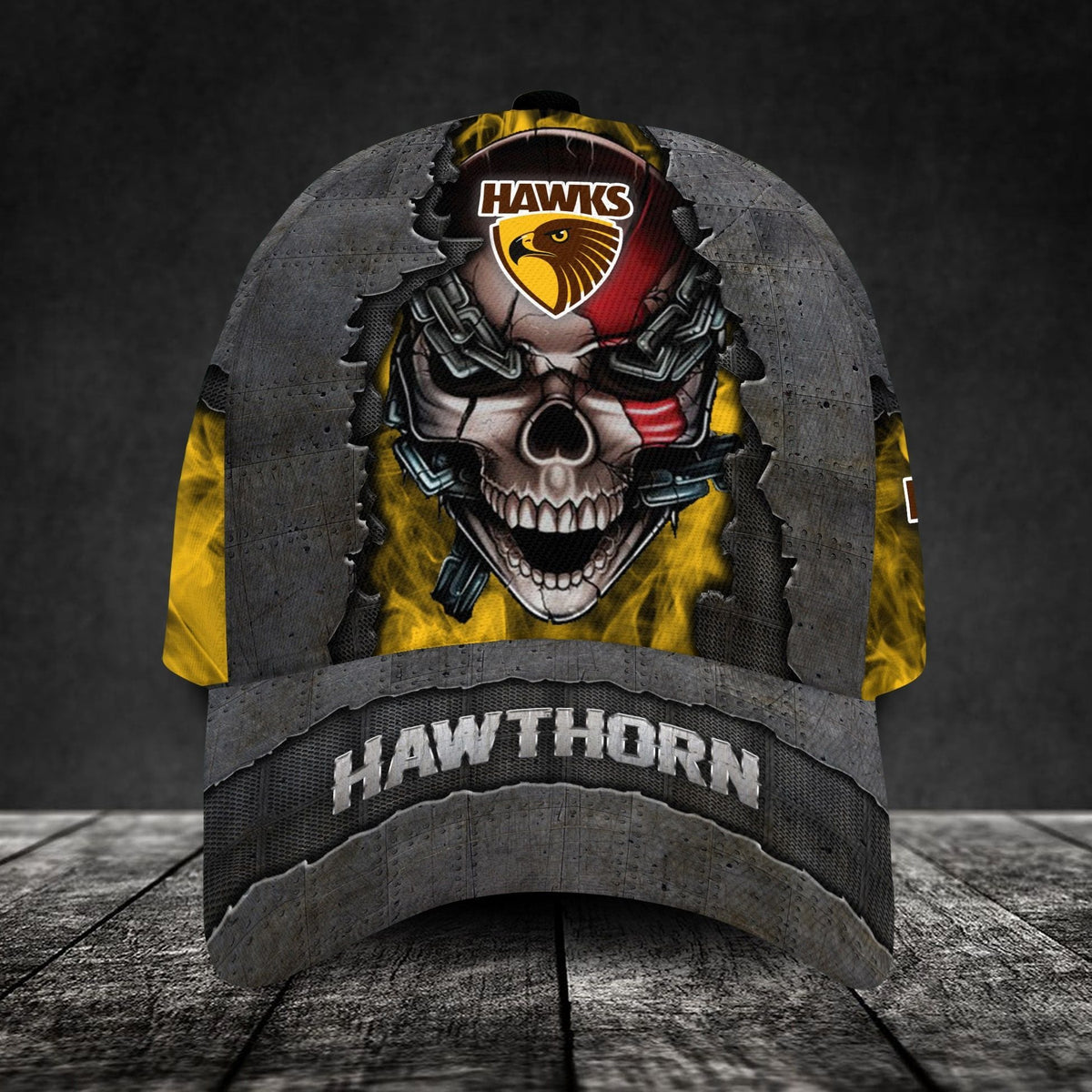 hawthorn-football-club-3d-metal-skull-personalized-classic-cap-02