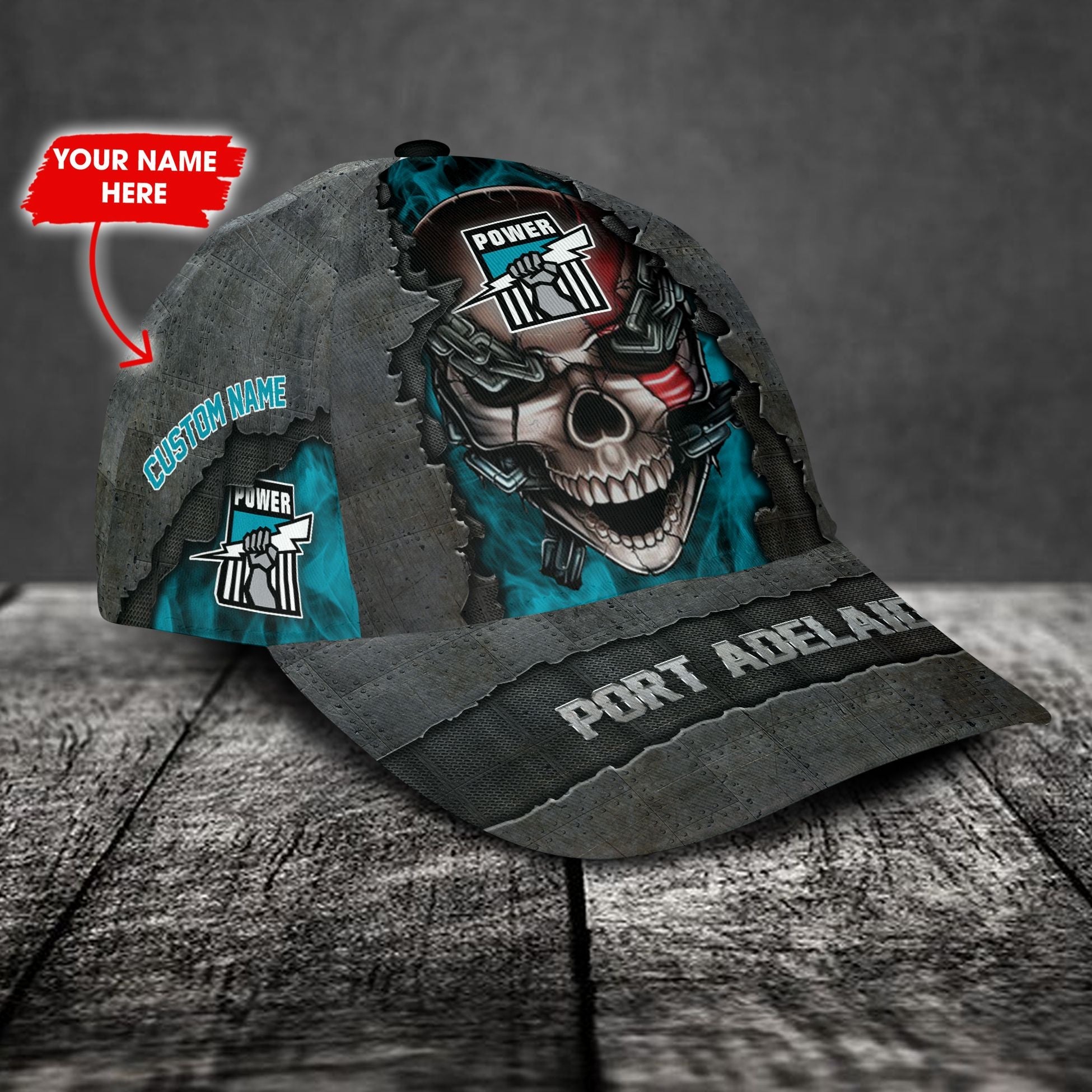 port-adelaide-football-club-3d-metal-skull-personalized-classic-cap-02