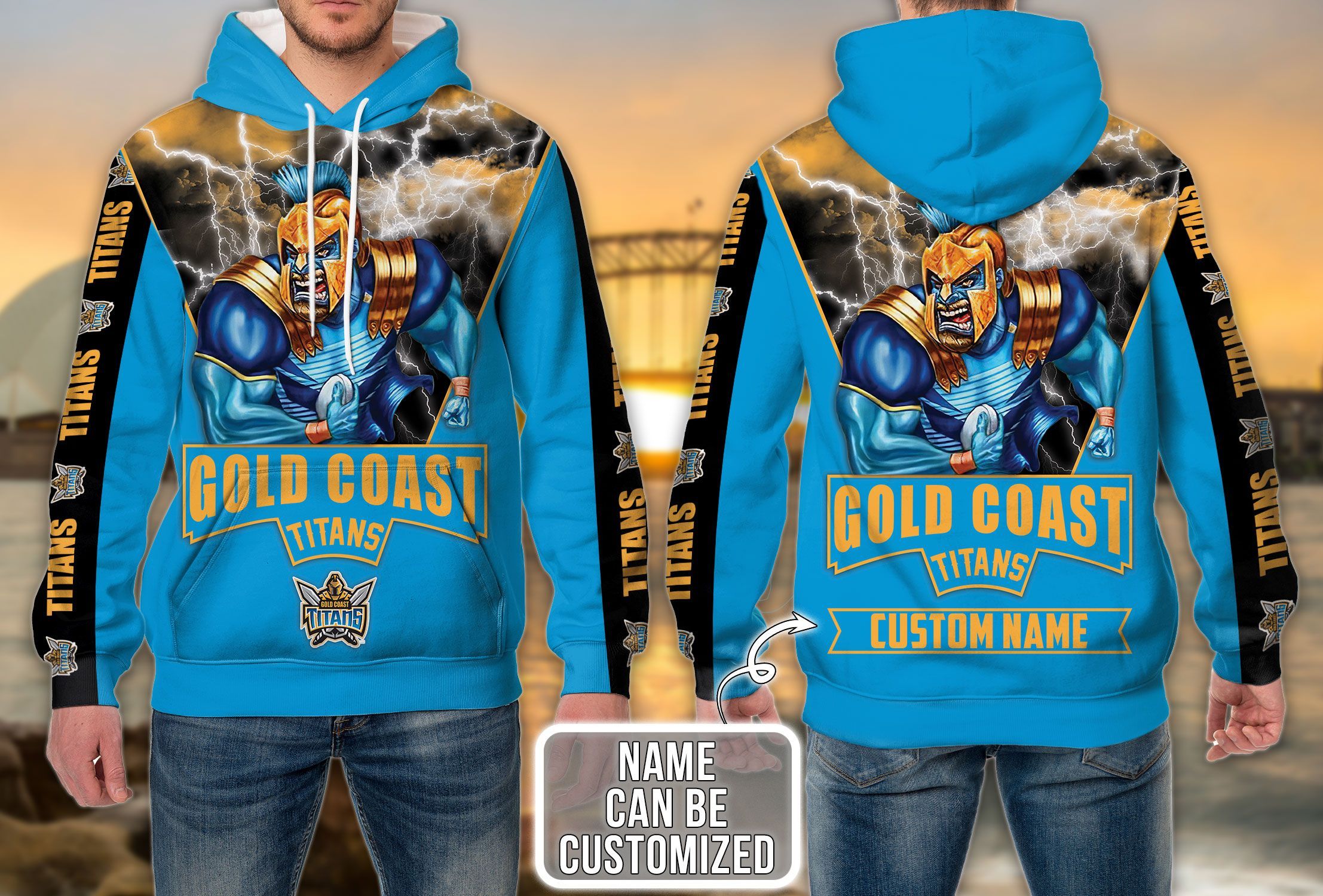 personalized-gold-coast-titans-3d-hoodie-nrl-3d-hoodie-mascot