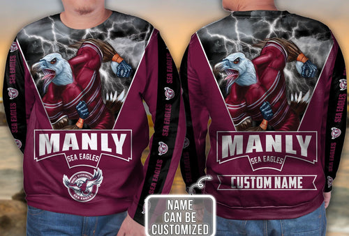 personalized-manly-warringah-sea-eagles-3d-hoodie-nrl-3d-hoodie-mascot