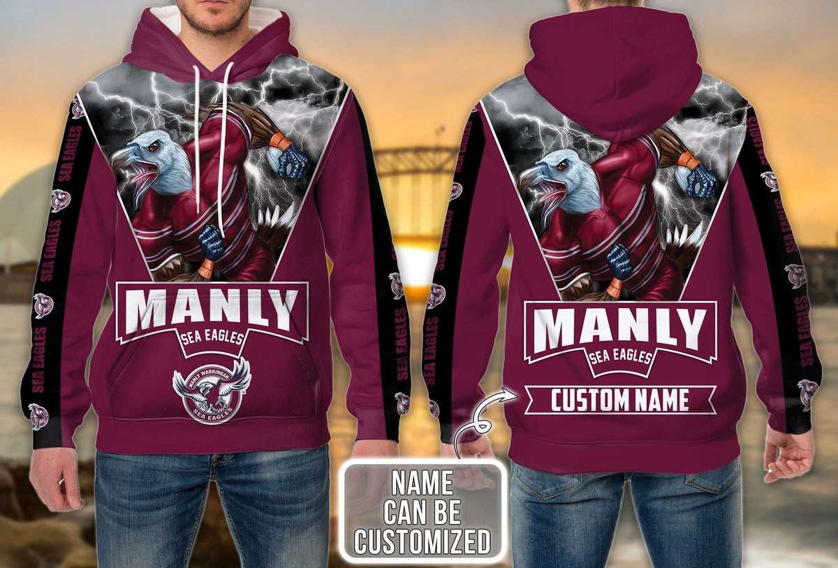 personalized-manly-warringah-sea-eagles-3d-hoodie-nrl-3d-hoodie-mascot