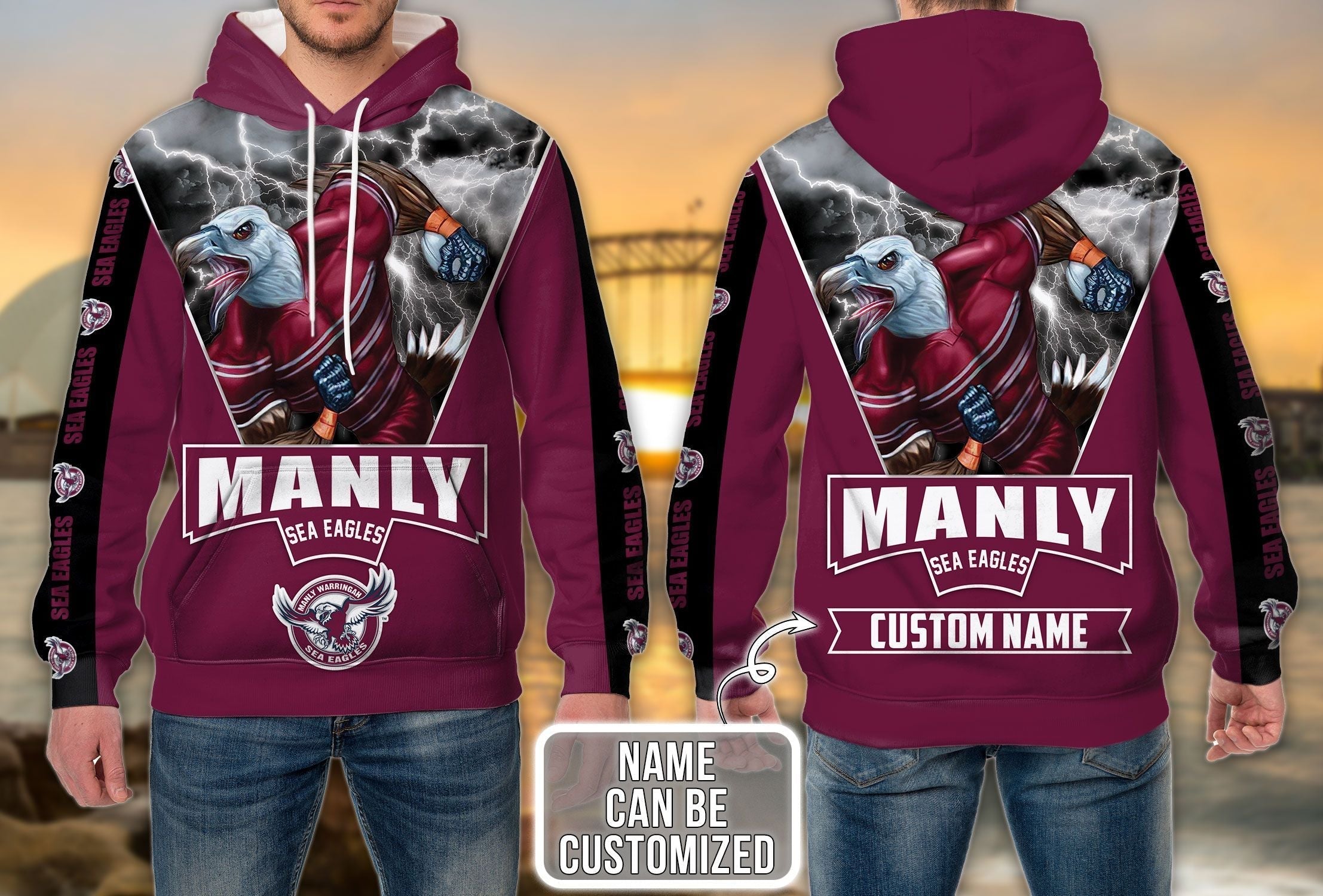 personalized-manly-warringah-sea-eagles-3d-hoodie-nrl-3d-hoodie-mascot