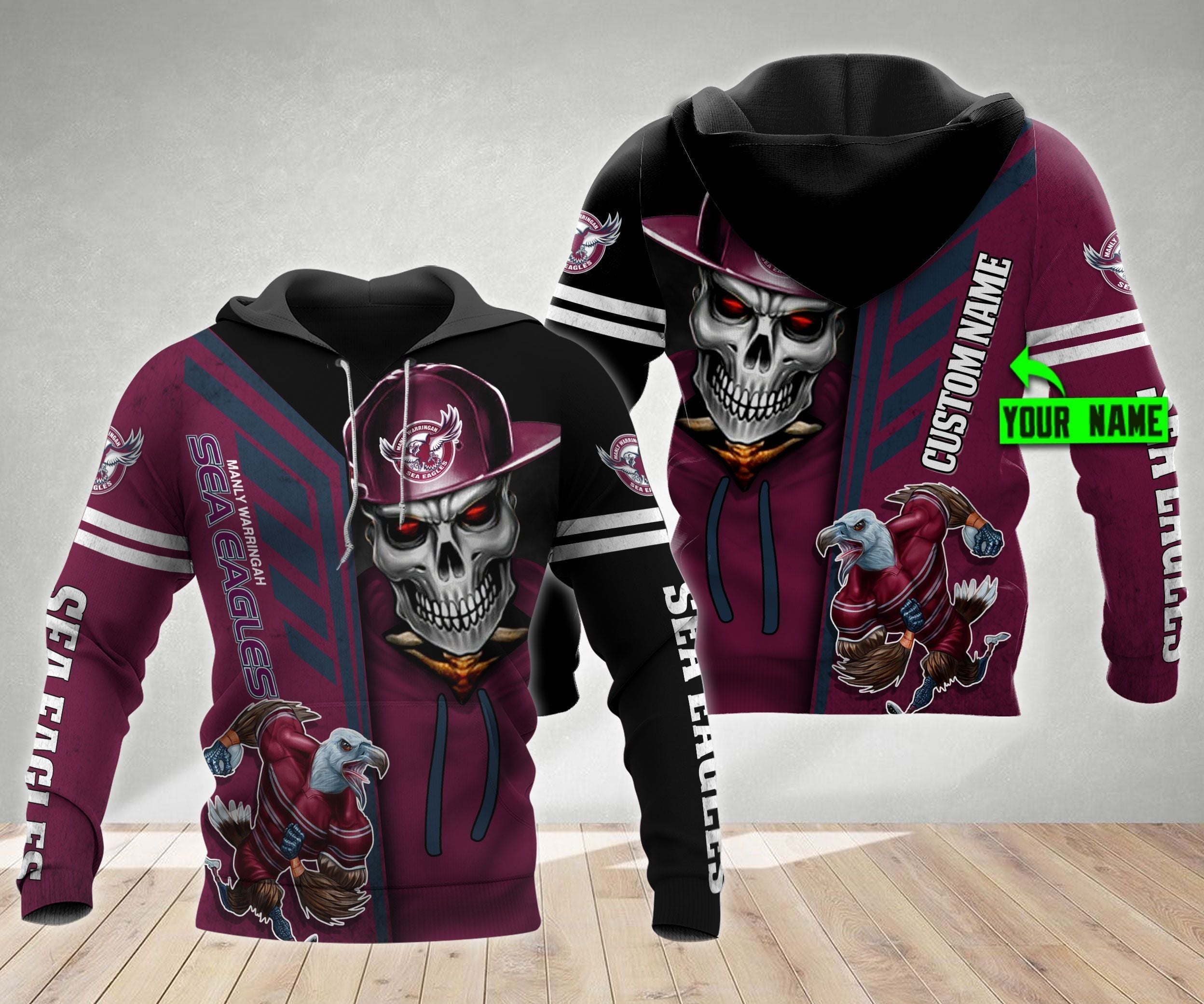 manly-warringah-sea-eagles-nrl-skull-cap-personalized-custom-3d-hoodie