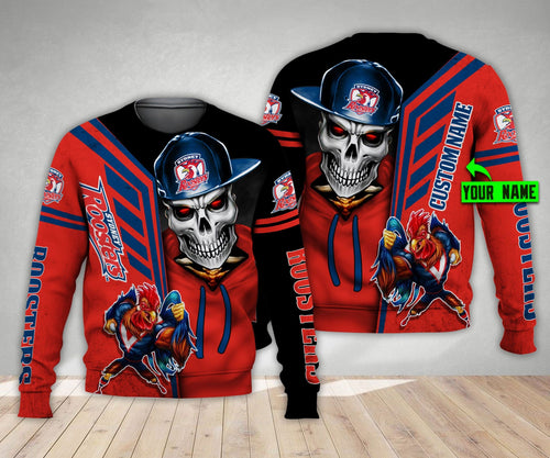 sydney-roosters-nrl-skull-cap-personalized-custom-3d-hoodie
