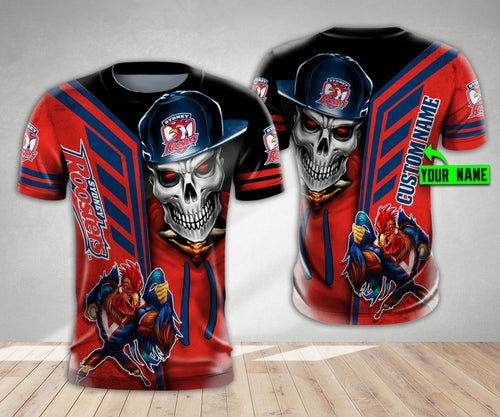 sydney-roosters-nrl-skull-cap-personalized-custom-3d-hoodie