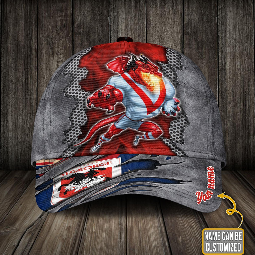 personalized-nrl-classic-cap-st-george-dragons-classic-cap-mascot