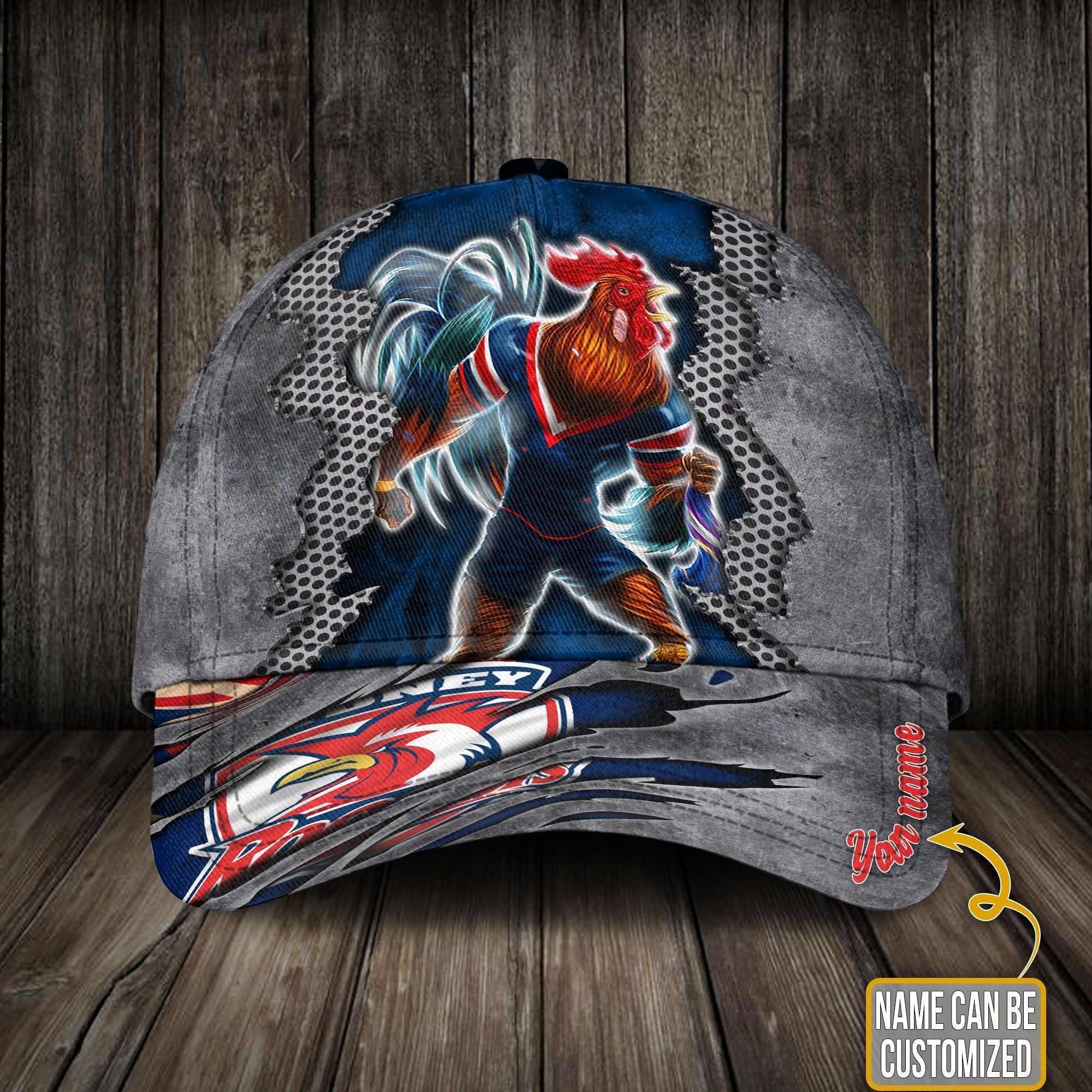 personalized-nrl-classic-cap-sydney-roosters-classic-cap-mascot