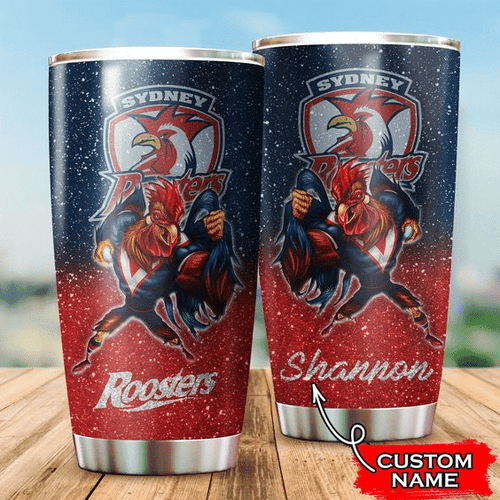sydney-roosters-3d-mascot-personalized-stainless-steel-tumbler