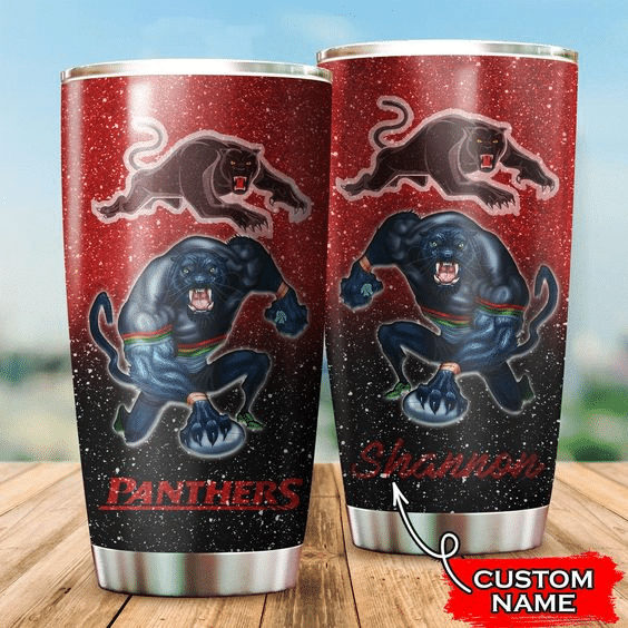 penrith-panthers-3d-mascot-personalized-stainless-steel-tumbler