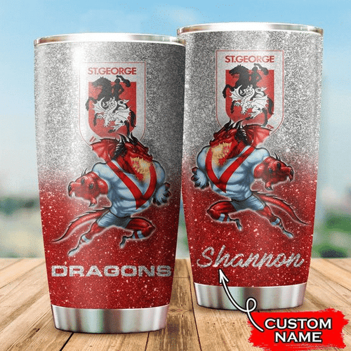 st-george-illawarra-dragons-3d-mascot-personalized-stainless-steel-tumbler