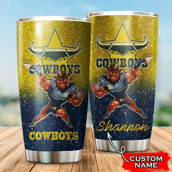 north-queensland-cowboys-3d-mascot-personalized-stainless-steel-tumbler
