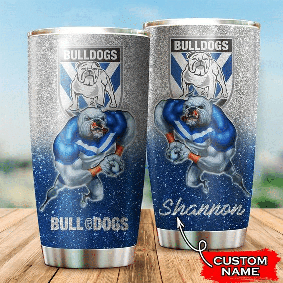 canterbury-bankstown-bulldogs-3d-mascot-personalized-stainless-steel-tumbler