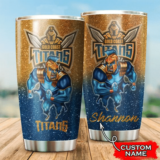 gold-coast-titans-3d-mascot-personalized-stainless-steel-tumbler