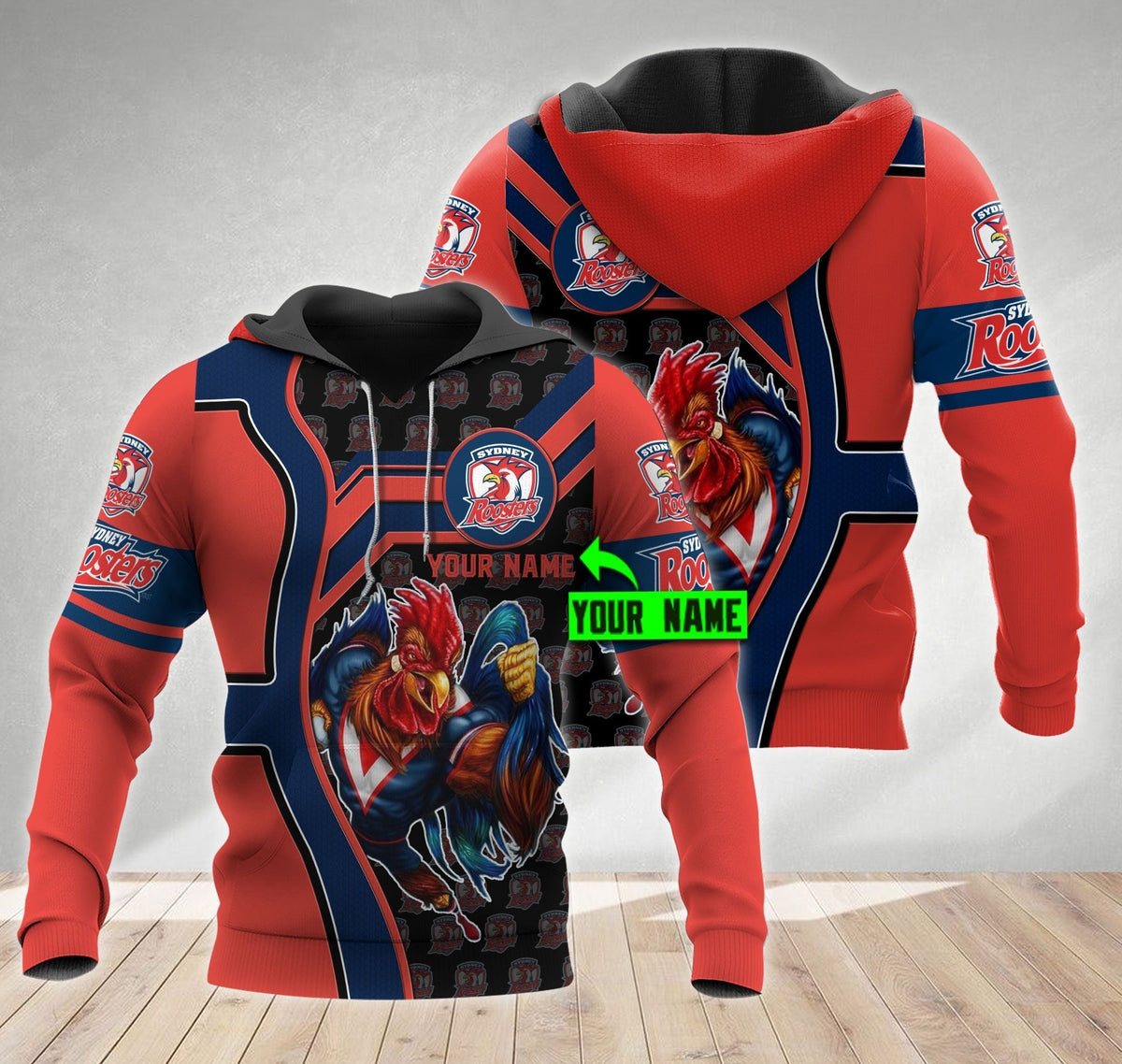 sydney-roosters-3d-nrl-mascot-personalized-hoodie-03
