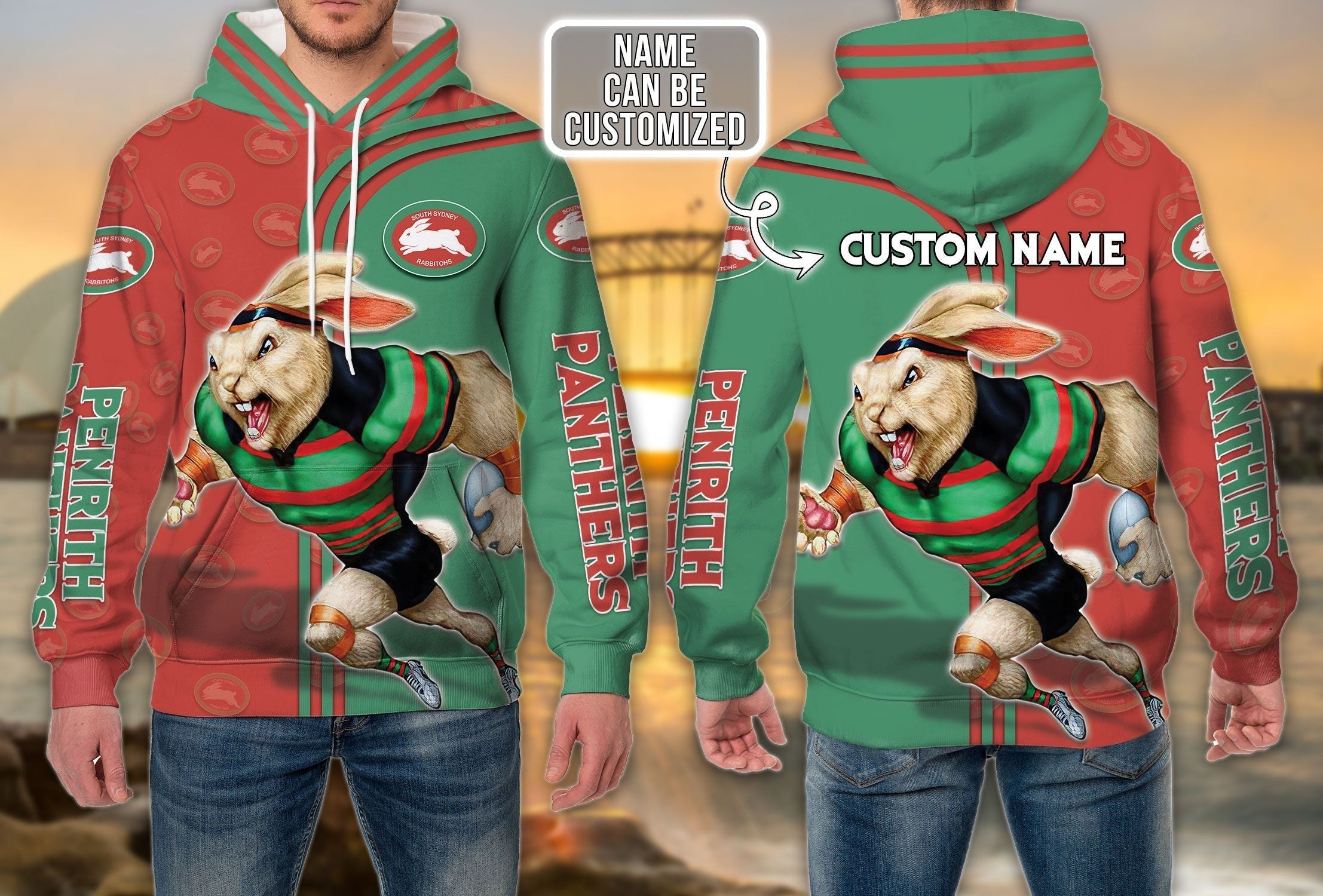 south-sydney-rabbitohs-nrl-personalized-custom-3d-hoodie