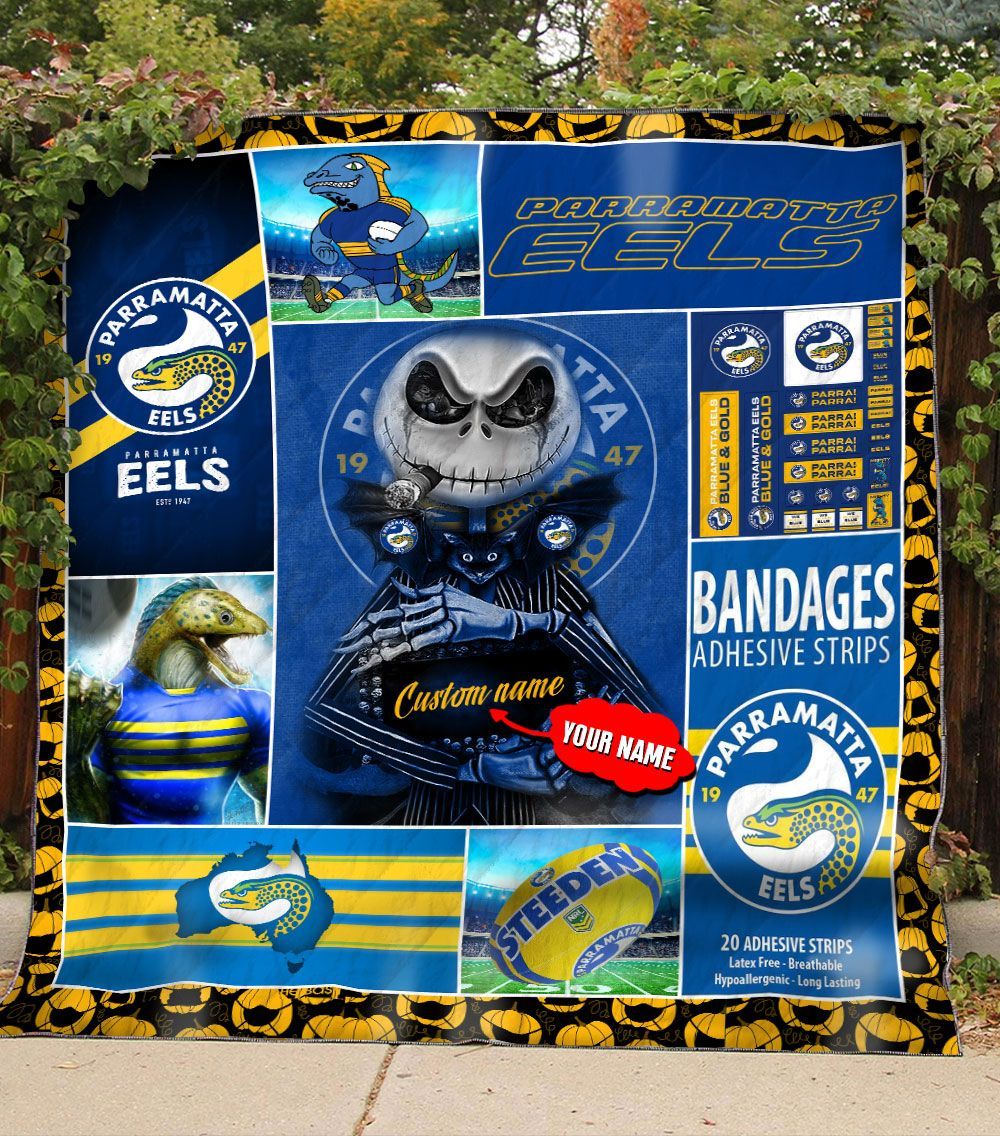 parramatta-eels-quilt-blanket-nrl-quilt-blanket-personalized-jack-skellington