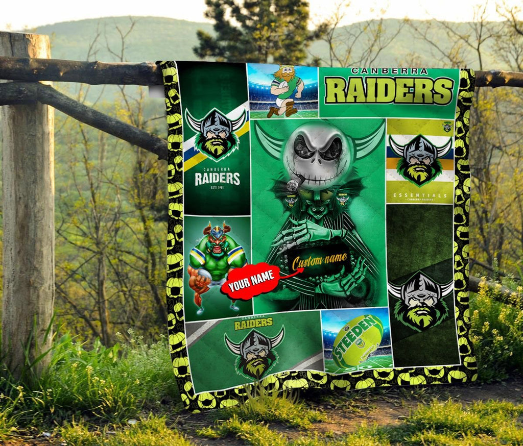 canberra-raiders-quilt-blanket-nrl-quilt-blanket-personalized-jack-skellington